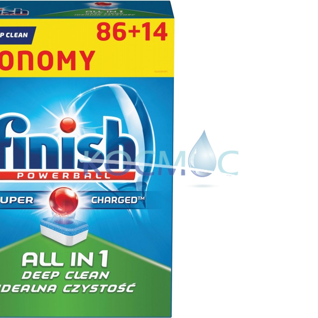 Таблетки за съдомиална FINISH ALL IN 1 ECONOMY 86+14