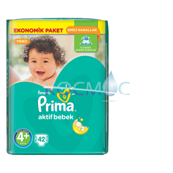 PAMPERS ПРИМА 4+ 9-16КГ. 42бр.