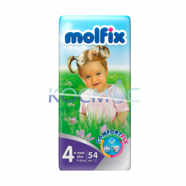 ПАМПЕРСИ MOLFIX 4+ maxi plus 9-16кг. 54бр.