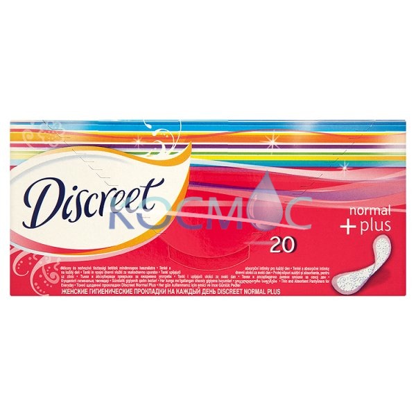 Discreet Normal Plus Ежедневни превръзки DISCREET normal - no perfume | Космос Онлайн
